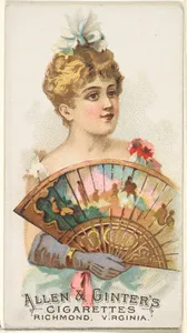 Plate 30, from the Fans of the Period series (N7) for Allen & Ginter Cigarettes Brands