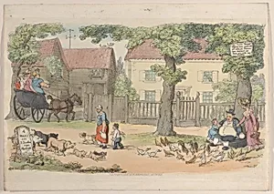 Plate 32, from "World in Miniature" by Rudolph Ackermann, London|Thomas Rowlandson