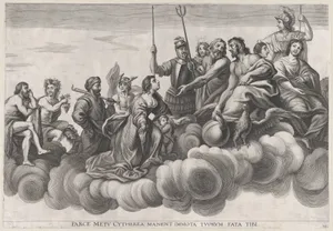 Plate 32: Venus asking Jupiter for protection; from Guillielmus Becanus's 'Serenissimi Principis Ferdinandi, Hispaniarum Infantis...'