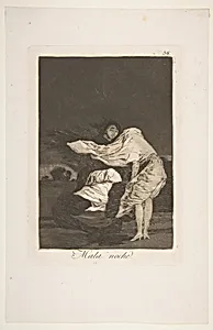 Plate 36 from 'Los Caprichos: A bad night (Mala noche.) by Goya (Francisco de Goya y Lucientes)