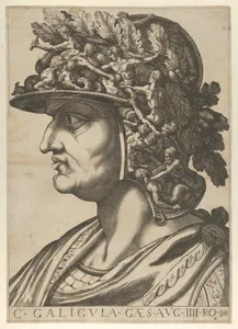 Plate 4: Caius in profile facing left, from "The Twelve Caesars"