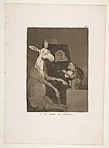 Plate 41 from "Los Caprichos": Neither more nor less (Ni mas ni menos) by Goya (Francisco de Goya y Lucientes)