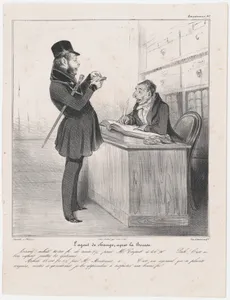 Plate 47: Stockbroker at the close of the day, from 'Caricaturana,' published in Les Robert Macaires