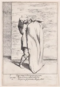 Plate 5: Bertoldo putting the jailor into the sack, from "Bertoldo, Bertoldino, and Cacasenno"