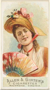 Plate 5, from the Fans of the Period series (N7) for Allen & Ginter Cigarettes Brands