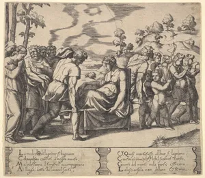 Plate 5: Psyche carried on a litter, from "The Fable of Cupid and Psyche"