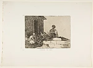 Plate 54 from "The Disasters of War" (Los Desastres de la Guerra): Appeals are in vain (Clamores en vano) by Goya (Francisco de Goya y Lucientes)