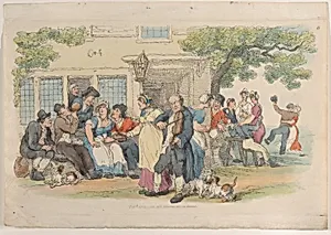 Plate 6: The Ale-House Door, from "World in Miniature"