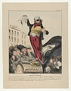 Plate 7: Ladies and gentlemen!, from 'Caricaturana,' published in Les Robert Macaires by Aubert et Cie|Junca|Charles Philipon|Aubert et Cie|Honoré Daumier