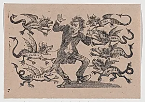 Plate 7: suicide of an invidious plutocrat by José Guadalupe Posada