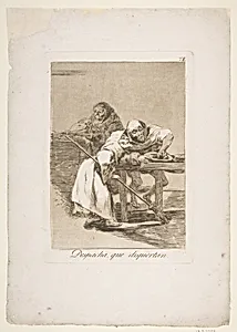 Plate 78 from 'Los Caprichos': Be quick, they are waking up (Despacha, que dispiertan.) by Goya (Francisco de Goya y Lucientes)