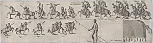 Plate depicting Donato Carcano, from a series of twelve showing knights and their attendants dressed for a tournament (plate 3) by Anonymous
