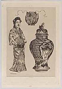 Plate II, from "History of Porcelain" by Auguste Delâtre|Jules-Ferdinand Jacquemart