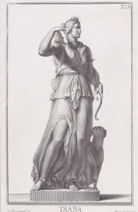 Plate XIX (19): Diana, from "Museum Florentinum" (Statuae antiquae dorum et virorum illustrium)