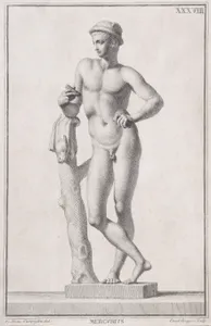 Plate XXXVIII (38): Mercury, from "Museum Florentinum" (Statuae antiquae dorum et virorum illustrium)