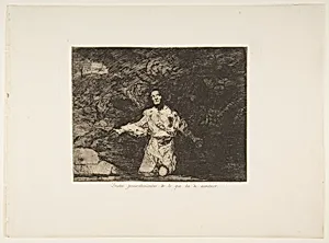 Plate1 from "The Disasters of War" (Los Desastres de la Guerra): 'Sad foreboding of what is going to happen' (Tristes presentimientos de lo que ha de acontecer) by Goya (Francisco de Goya y Lucientes)