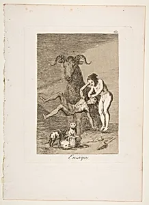 Pllate 60 from "Los Caprichos": Trials (Ensayos) by Goya (Francisco de Goya y Lucientes)