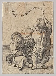 Poet Virgil Suspended in a Basket, detail (copy) by Lucas van Leyden