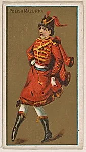 Polish Mazurka, from National Dances (N225, Type 1) issued by Kinney Bros. by Kinney Brothers Tobacco Company