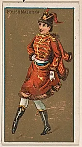 Polish Mazurka, from National Dances (N225, Type 1) issued by Kinney Bros. by Kinney Brothers Tobacco Company