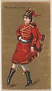 Polish Mazurka, from National Dances (N225, Type 2) issued by Kinney Bros. by Kinney Brothers Tobacco Company