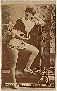 Polly Winner, Corsair Co., from the Actors and Actresses series (N45, Type 6) for Virginia Brights Cigarettes by Allen & Ginter