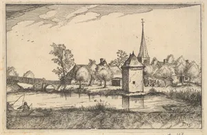 Pond and a Village, plate 15 from "Regiunculae et Villae Aliquot Ducatus Brabantiae"