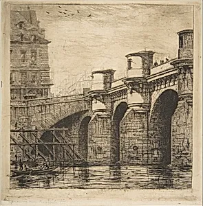Pont-Neuf, Paris by Charles Meryon