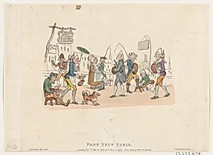 Pont Neuf, Paris by Henry William Bunbury|Thomas Rowlandson|Rudolph Ackermann, London