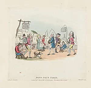 Pont Neuf, Paris by Henry William Bunbury|Rudolph Ackermann, London|Thomas Rowlandson