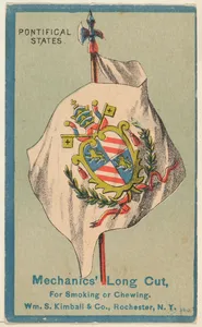 Pontifical States, from the National Flags series (N195) issued by Wm. S. Kimball & Co.