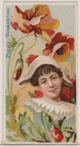 Poppy: Consolation, from the series Floral Beauties and Language of Flowers (N75) for Duke brand cigarettes