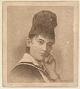 Portrait, from the Women's Portraits series (N198) issued by Wm. S. Kimball & Co. by William S. Kimball & Company|William Wellstood