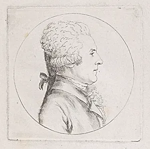 Portrait of a man to right