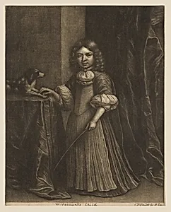 Portrait of a Young Boy with a Dog