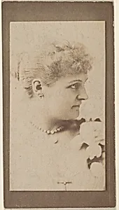 Portrait of actress in profile, from the Actresses series (N668) by Unknown Artist