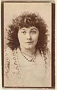 Portrait of actress wearing multiple necklaces, from the Actresses series (N668) by Unknown Artist
