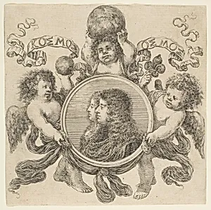 Portrait of Cosimo de' Medici and Marguerite Louise d'Orleans, His Wife by Stefano della Bella