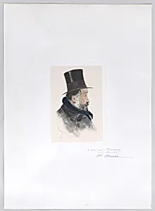 Portrait of Edgar Degas in profile by Edgar Degas|Michel Manzi