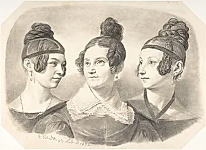 Portrait of Frau von Oppen and Her Two Daughters