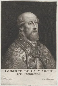 Portrait of Gisbert de la Marche, Bishop of Liège|Pierre van Schuppen|Peter Paul Rubens