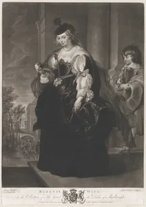 Portrait of Helena Fourment, with a young page behind her