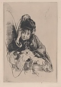 Portrait of Madame Hector de Callias (Nina de Villart) by Marcellin Desboutin|Nina de Villart