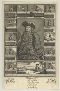 Portrait of Matthias Buchinger Surrounded by Thirteen Vignettes