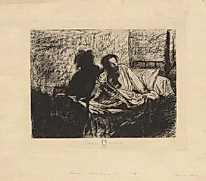 Portrait of Meryon Sitting up in Bed