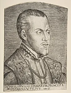 Portrait of Philip II facing right