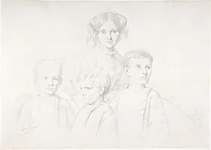 Portrait of Woman and Three Children