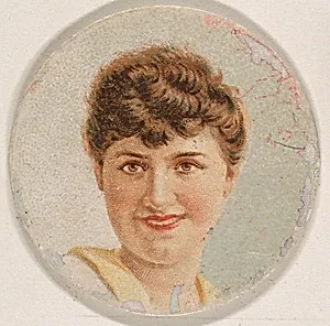 Portrait of woman, from the Novelties series (N228, Type 1) issued by Kinney Bros. by Kinney Brothers Tobacco Company