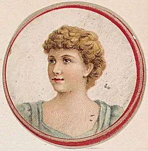 Portrait of woman, from the Novelties series (N228, Type 2) issued by Kinney Bros. by Kinney Brothers Tobacco Company