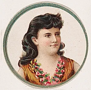 Portrait of woman, from the Novelties series (N228, Type 2) issued by Kinney Bros. by Kinney Brothers Tobacco Company